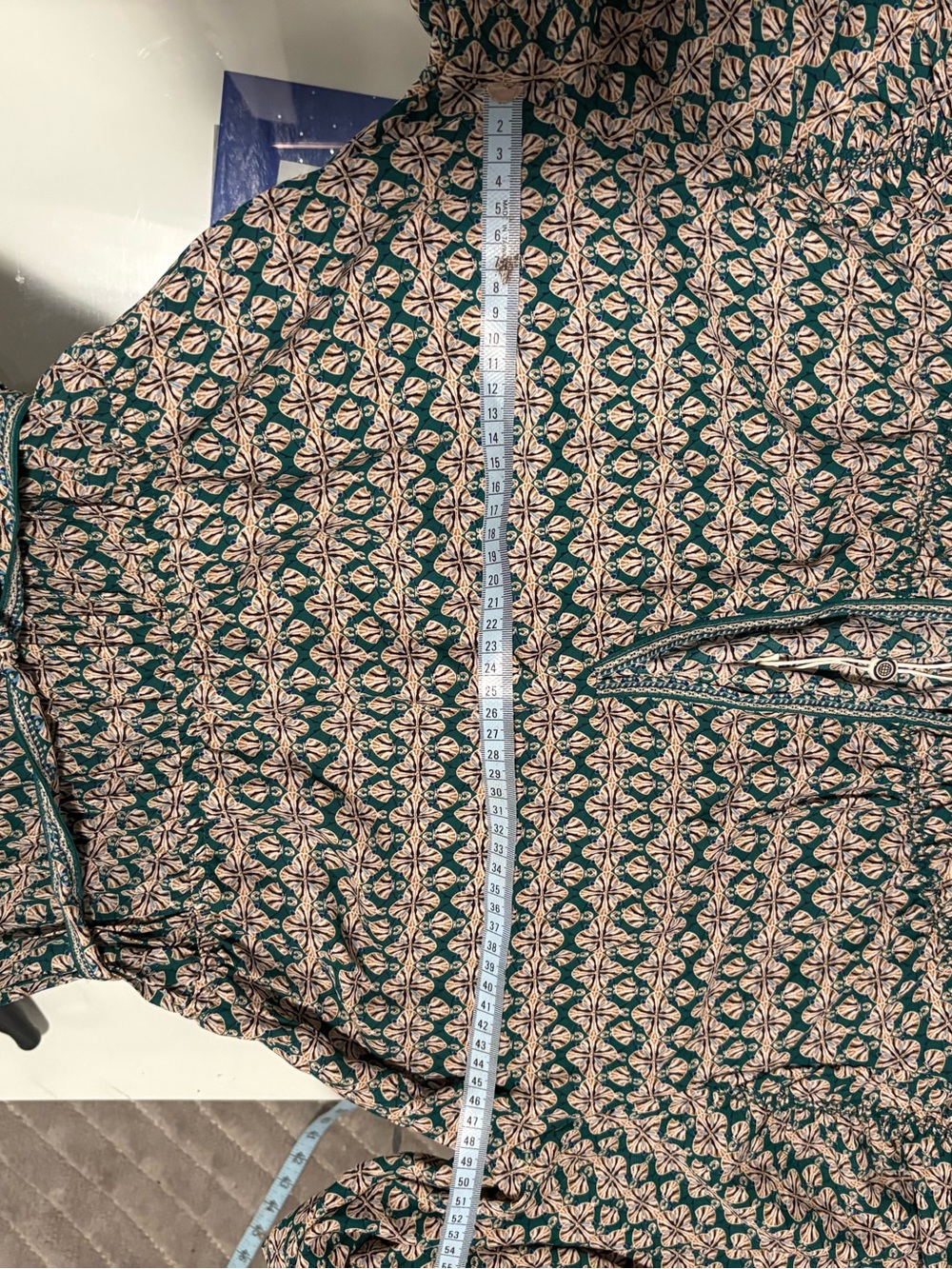 β¨ NWT Max Studio Boho Pleated Midi Dress | Tie Waist | Puff Sleeves | Size L β¨ - Picture 9 of 9
